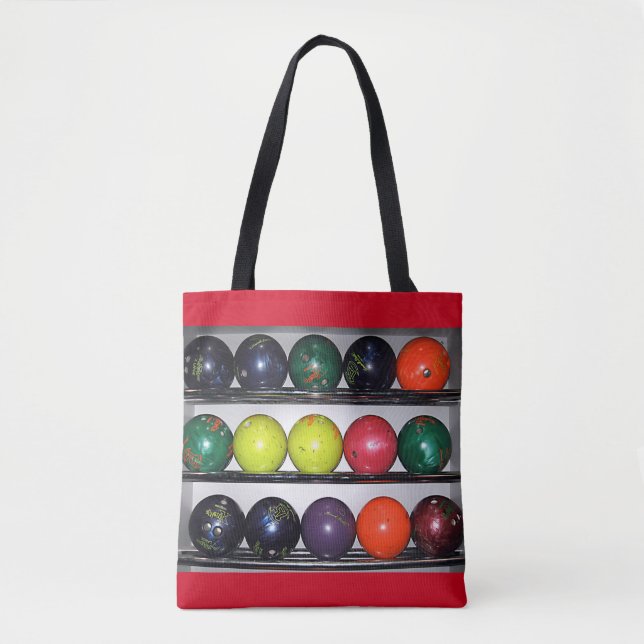 Bowling Tote Bag Tygkasse (Framsida)
