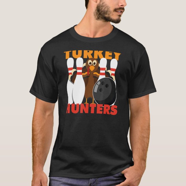 Bowling Turkey Hunters T Shirt (Framsida)