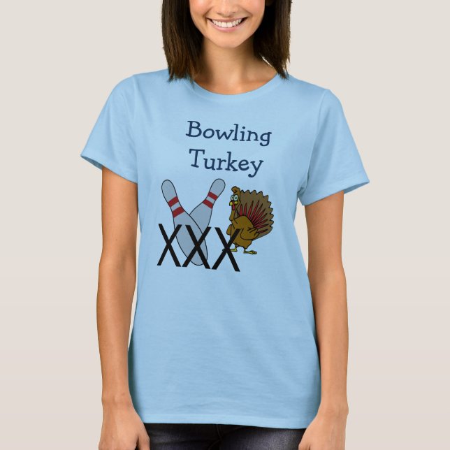 Bowling Turkey Shirt Tee Shirt (Framsida)