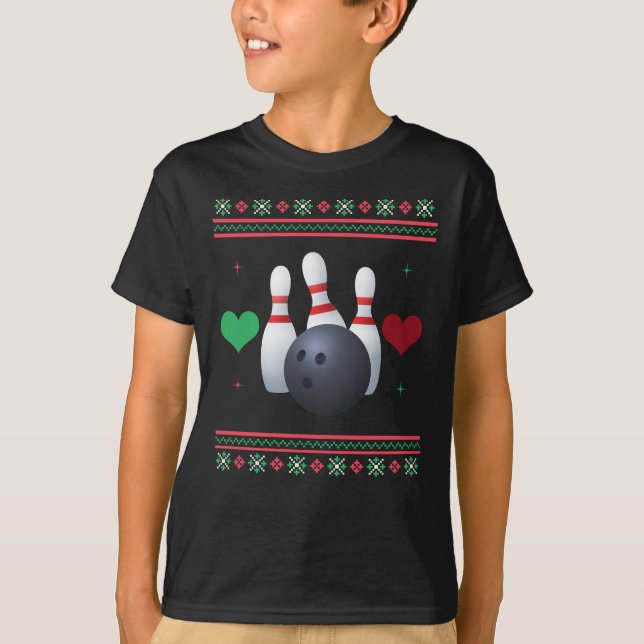 Bowling Ugly jul Sweater Julafton T Shirt (Framsida)