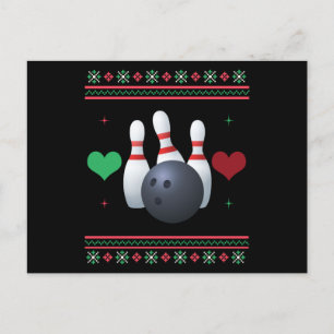 Bowling Ugly jul Sweater Julafton Vykort