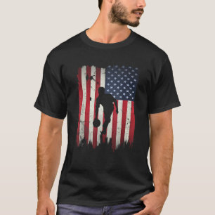 Bowling USA American Flagga 4:e juli Patriotic Bo T Shirt