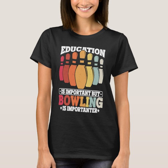 Bowling Utbildning Bowlare Strike Bowling Lag Bowl T Shirt (Framsida)