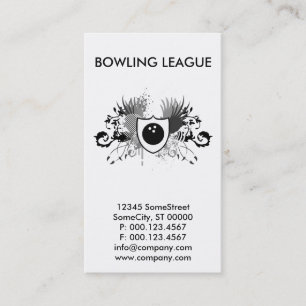 bowling vapensköld visitkort