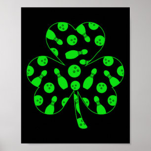 Bowling Verktyg Inside Shamrock St. Patrick's Day Poster