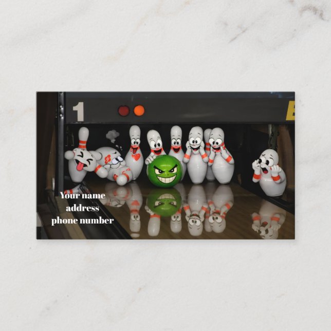 Bowling  visitkort (Framsida)