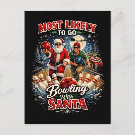 Bowling with Santa Vykort