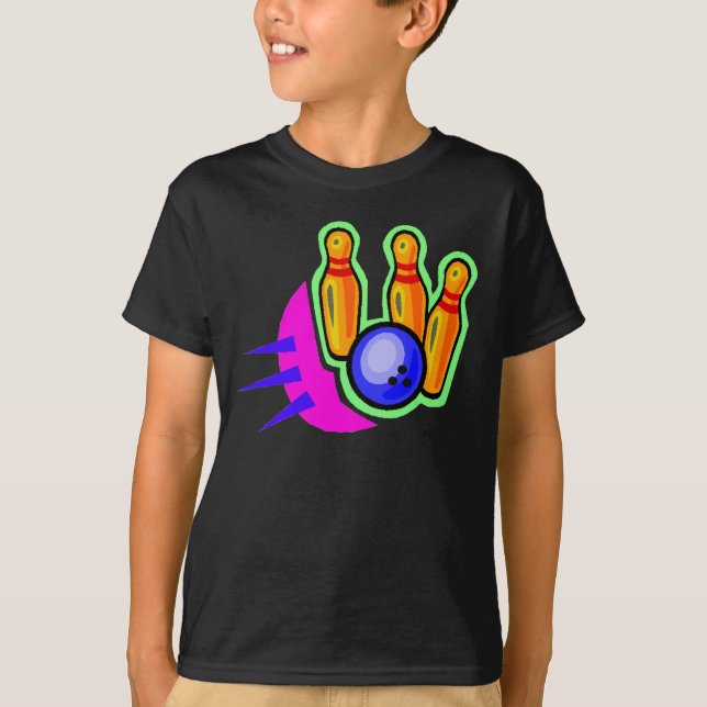 Bowlingbarnskjorta T-shirt (Framsida)
