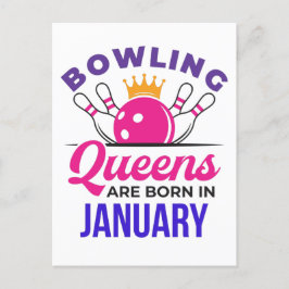 Bowlingdrottningar Föds i Januari Vykort