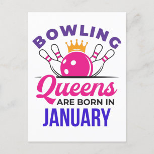 Bowlingdrottningar Föds i Januari Vykort