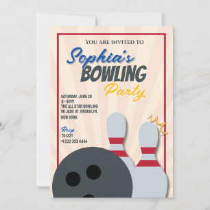 Bowlingfestinladning 2 inbjudningar