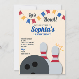 Bowlingfestinladning 3 inbjudningar