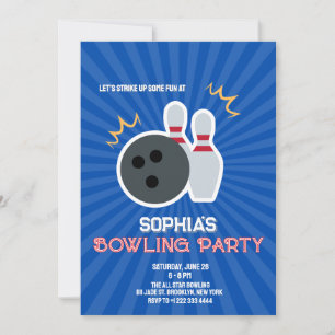 Bowlingfestinladning 4 inbjudningar