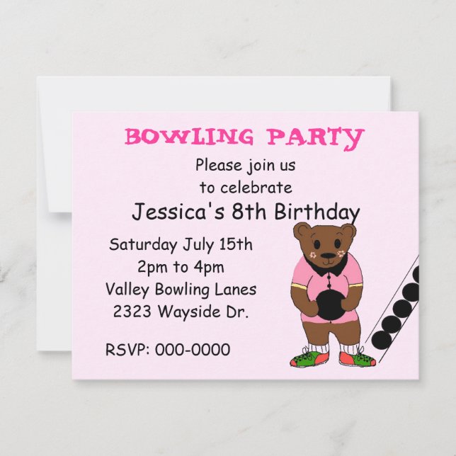 Bowlingfestinladning Inbjudningar (Framsida)