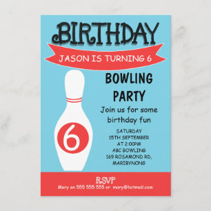 Bowlingfödelsedaginbjudan Inbjudningar