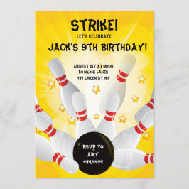 Bowlingfödelsedagsfest inbjudan
