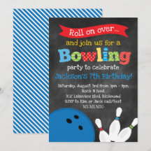 Bowlingfödelsedagsfest - svart tavla