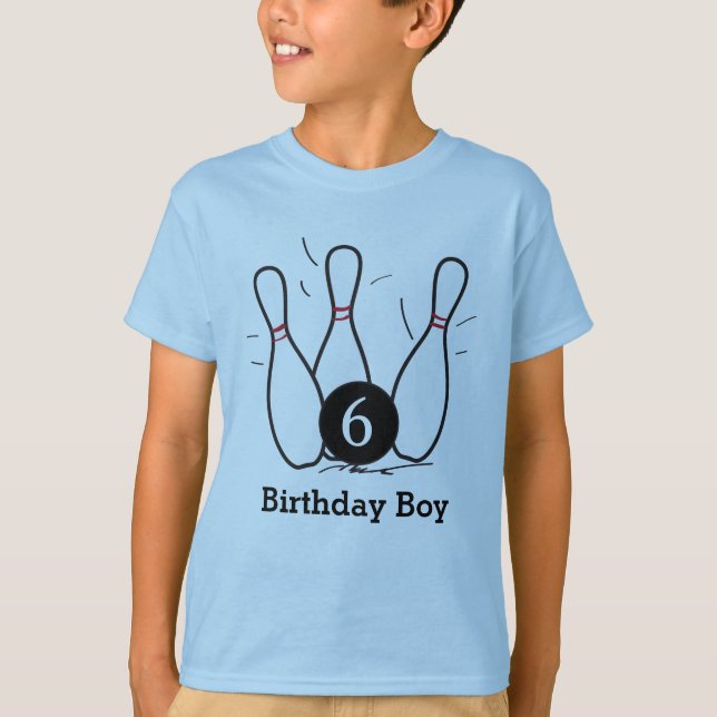 Bowlingfödelsedagskjorta Tee Shirt (Framsida)