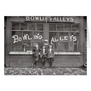 Bowlinghall, 1911 hälsningskort