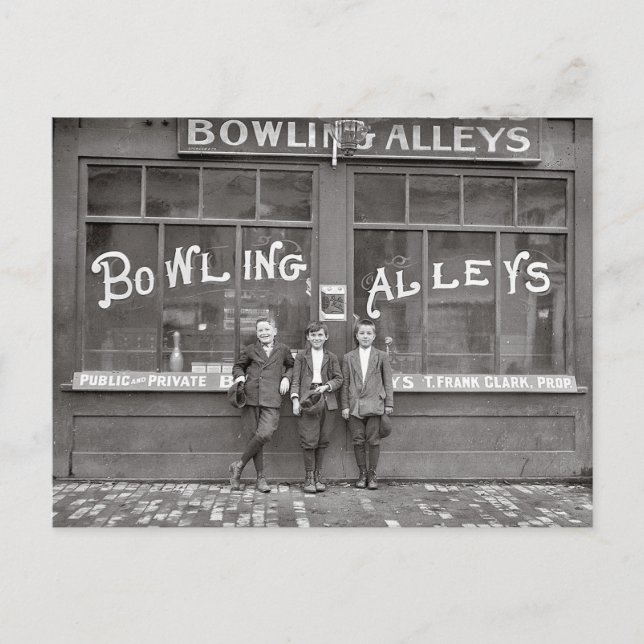 Bowlinghall, 1911 vykort (Framsida)