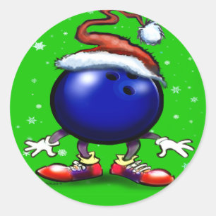 Bowlingjul Runt Klistermärke