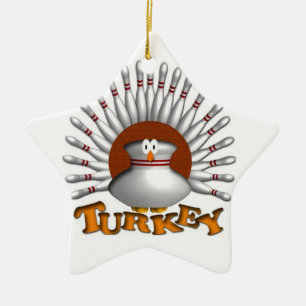 Bowlingkalkon Julgransprydnad Keramik