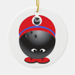 Bowlingklot Julgransprydnad Keramik