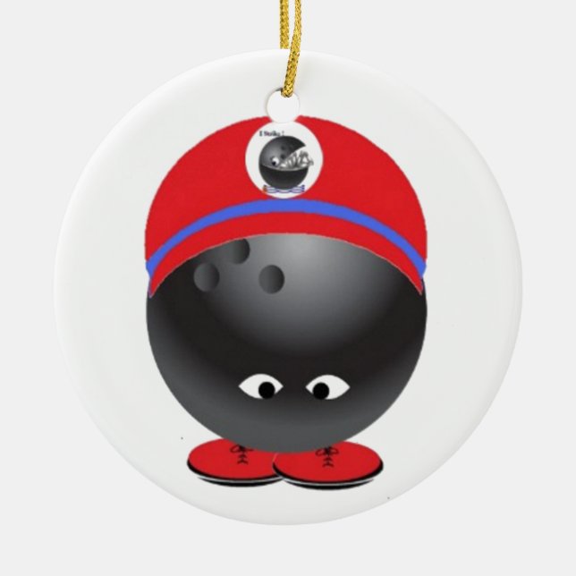 Bowlingklot Julgransprydnad Keramik (Framsidan)