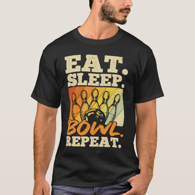 Bowlingklot Kägla Bowler Strike Bowlinglag Bowling T Shirt (Framsida)