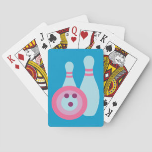 Bowlingklot och stift casinokort