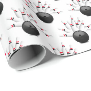 bowlingklot och stift på vit presentpapper