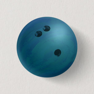 Bowlingklotblått Knapp