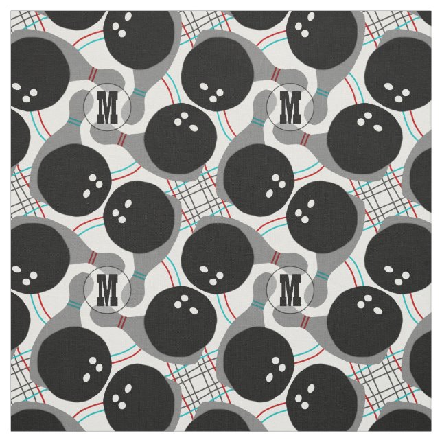 Bowlingklotet och klämmer fast mönster tyg (Provkarta)