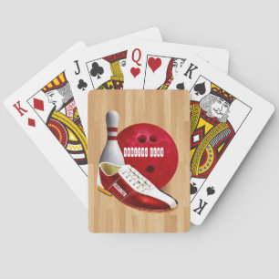 Bowlingklotet skor och klämmer fast med ditt casinokort