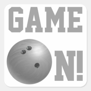 Bowlingklotgrått Fyrkantigt Klistermärke