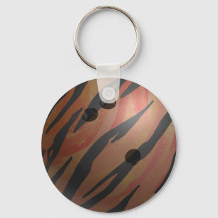 Bowlingklottigerorange Nyckelring