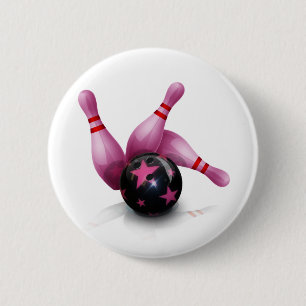 Bowlinglag - boll och stift knapp