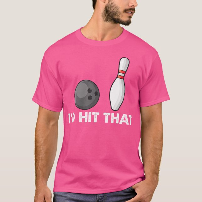 Bowlinglag Citat JAG Skulle Träffa Det T Shirt (Framsida)