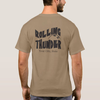 Bowlinglaglogotyp - rullande åska t shirt