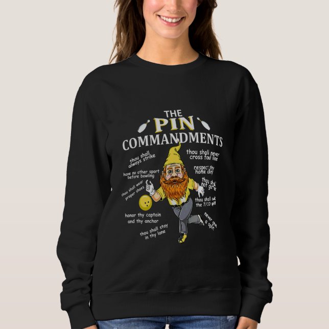Bowlingligalaget Bowlers The Pin Commandments P T Shirt (Framsida)