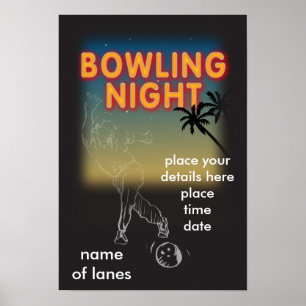 bowlingnattaffisch poster