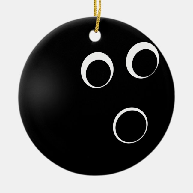 bowlingornament julgransprydnad keramik (Framsidan)