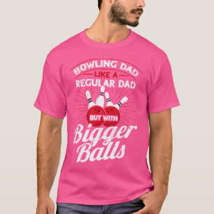 Bowlingpappa som en vanlig pappa men med större kl t shirt