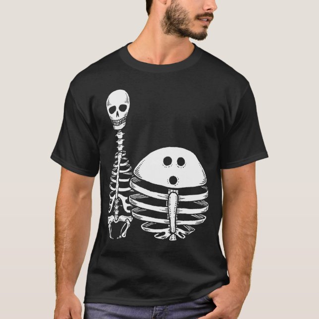 Bowlingskelettskjorta Tee Shirt (Framsida)
