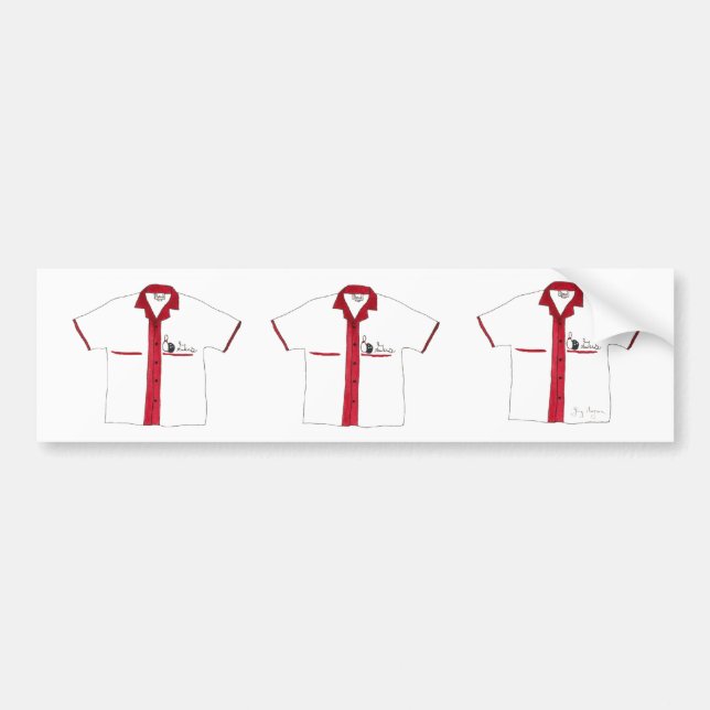 Bowlingskjortabildekal Bildekal (Framsidan)