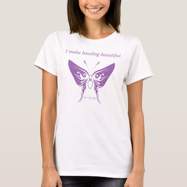 Bowlingskönhet (lilor) t-shirt (Framsida)