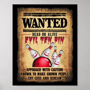 Bowlingspelare 10 Rolig Bowling Efterlyst Död Elle Poster