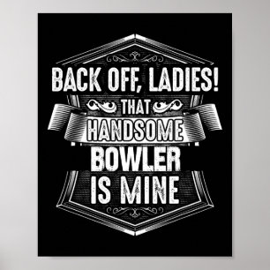 Bowlingspelare Bowling fru skjorta Poster