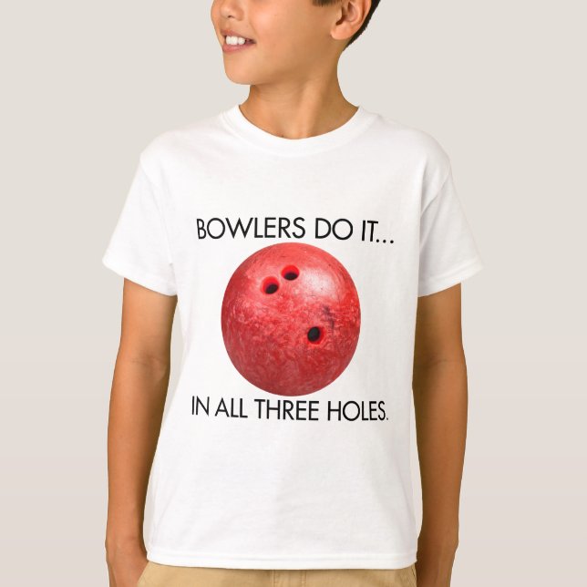 Bowlingspelare Gör Det... I Alla Tre Hålen. Tee (Framsida)