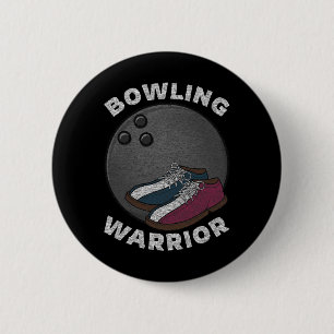 Bowlingspelare Roligt Citat Vintage Grafik Knapp